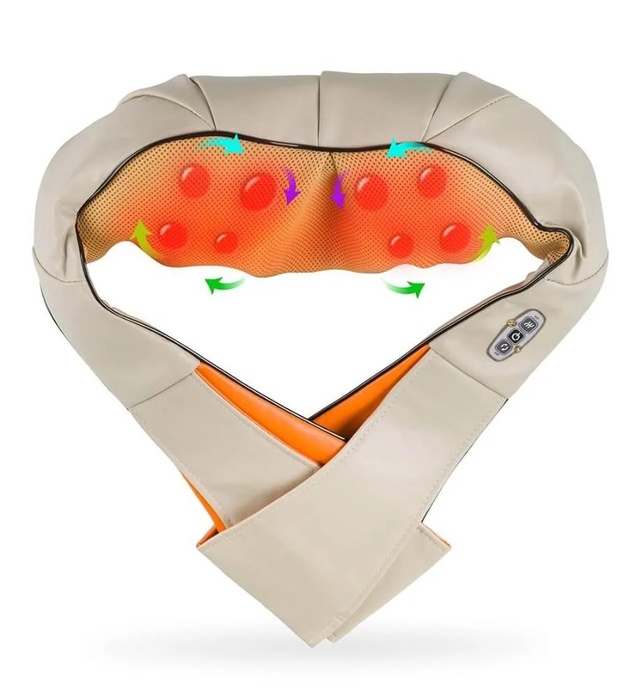 Masajeador Cuello 3D — Calefacción integrada y diseño portátil para casa y oficina