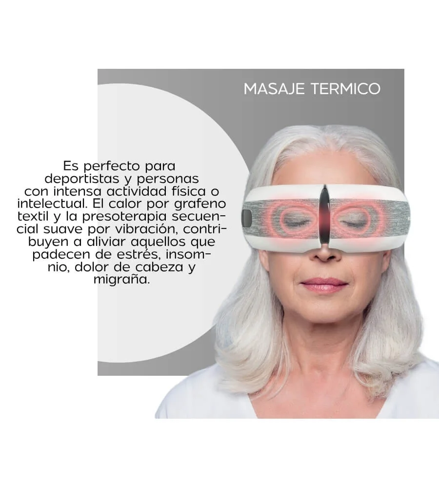 Masajeador de Ojos Relax — Altavoces integrados y música relajante