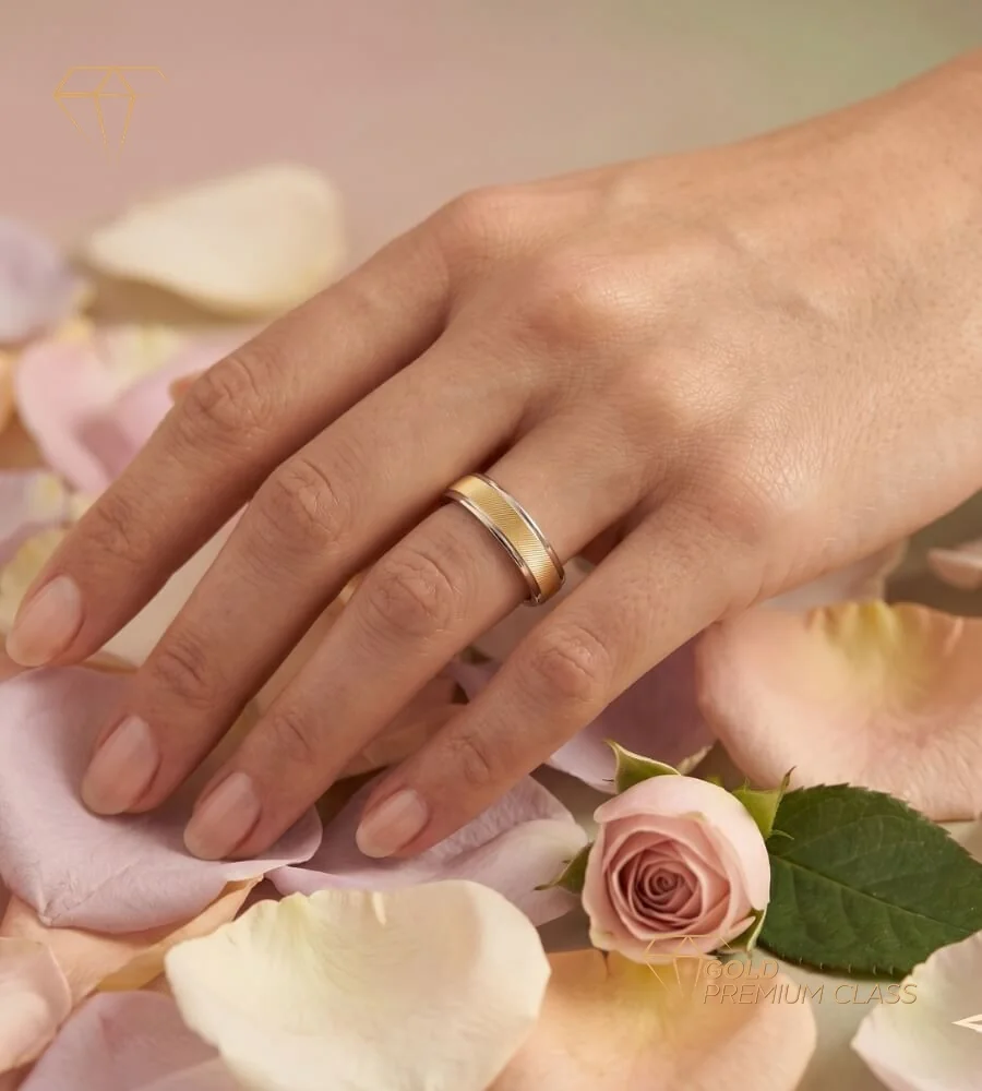 Alianza Amor Eterno Oro Bicolor — vista 4