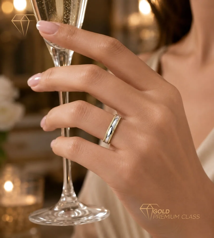 Alianza Compromiso Oro Bicolor 18k — vista 2