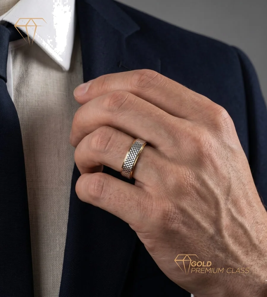 Alianza Enlace Oro Bicolor 18k — vista 3