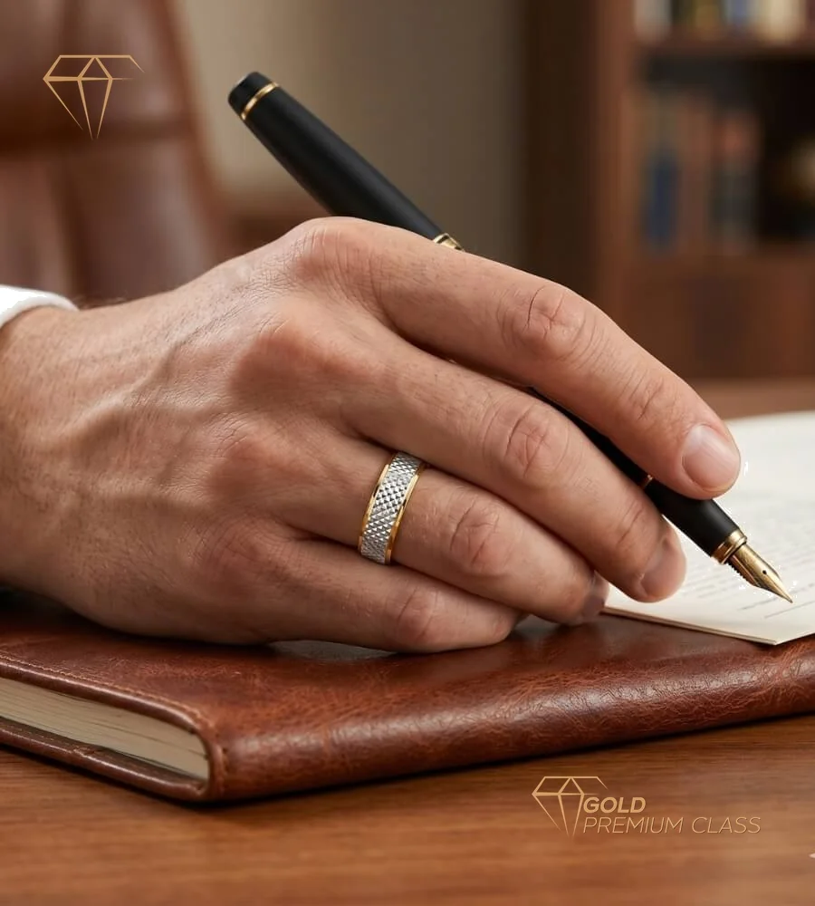 Alianza Enlace Oro Bicolor 18k — vista 4