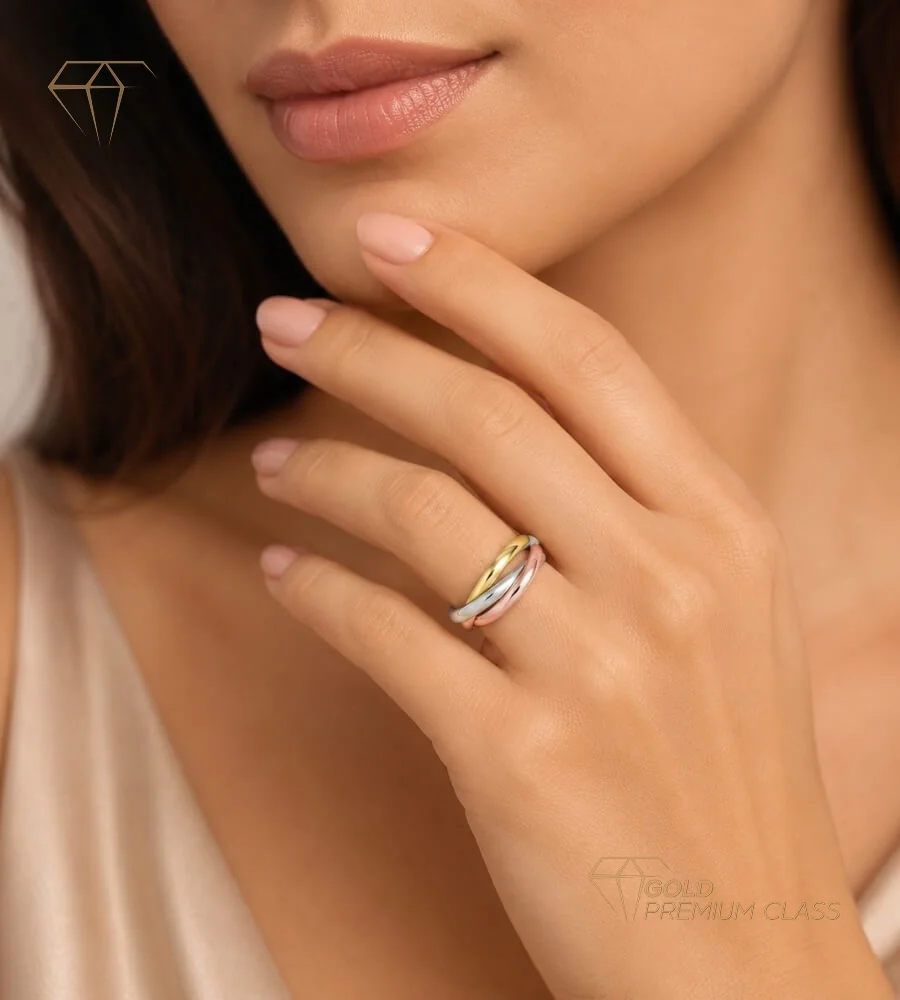 Alianza Tricolor Oro 18k — vista 1