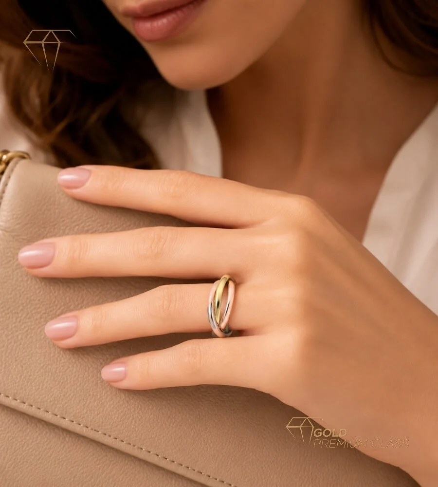 Alianza Tricolor Oro 18k — vista 4