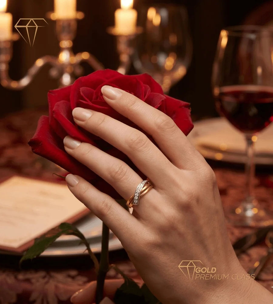 Anillo Armonía Oro Bicolor 18k — look 1