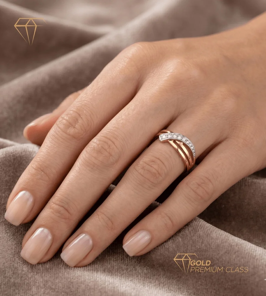 Anillo Armonía Oro Bicolor 18k — look 2