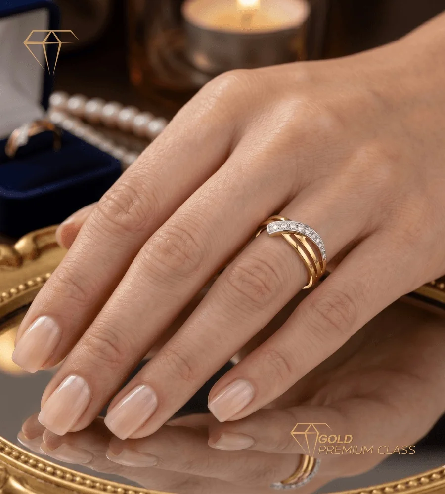 Anillo Armonía Oro Bicolor 18k — look 4
