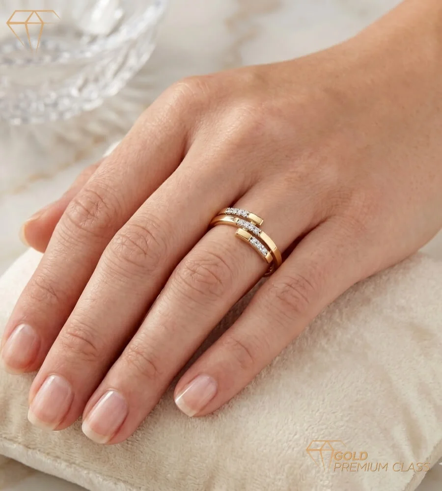 Anillo Las Vegas Oro Bicolor 18k — look 1