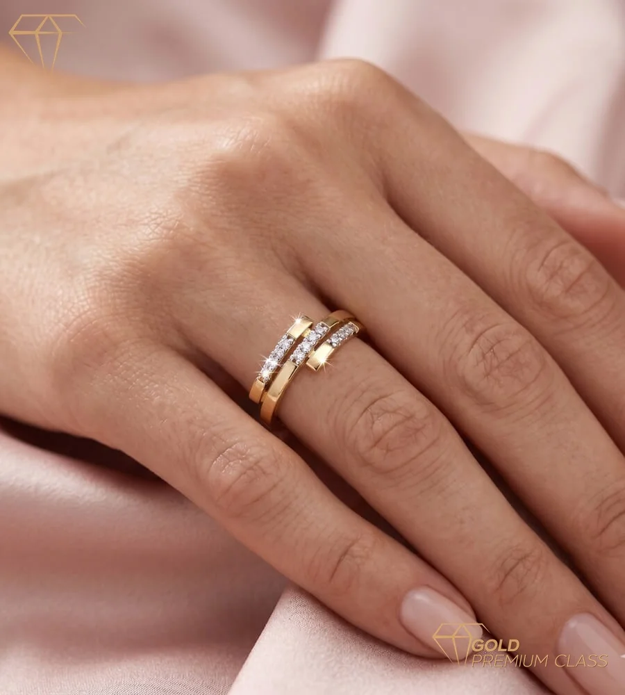 Anillo Las Vegas Oro Bicolor 18k — look 2
