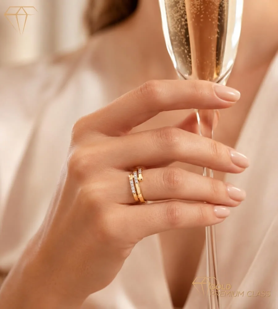 Anillo Las Vegas Oro Bicolor 18k — look 4