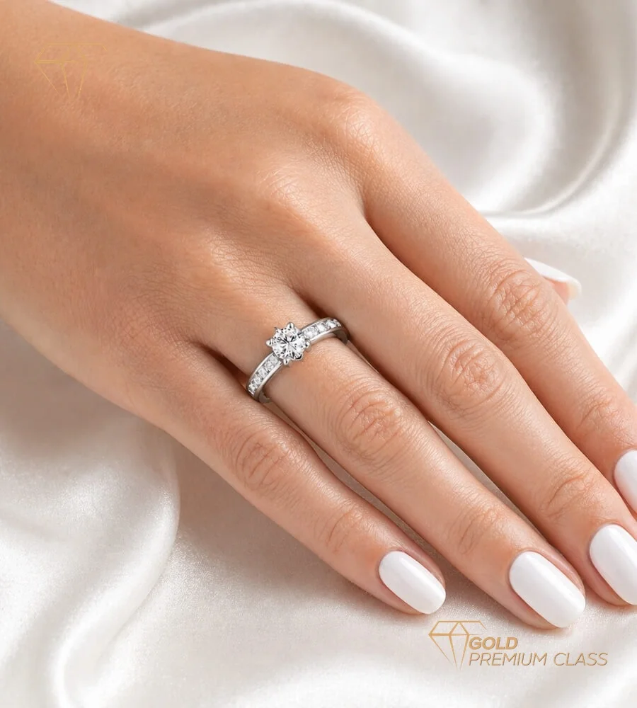 Anillo Pasión Oro Blanco 9k — look 1