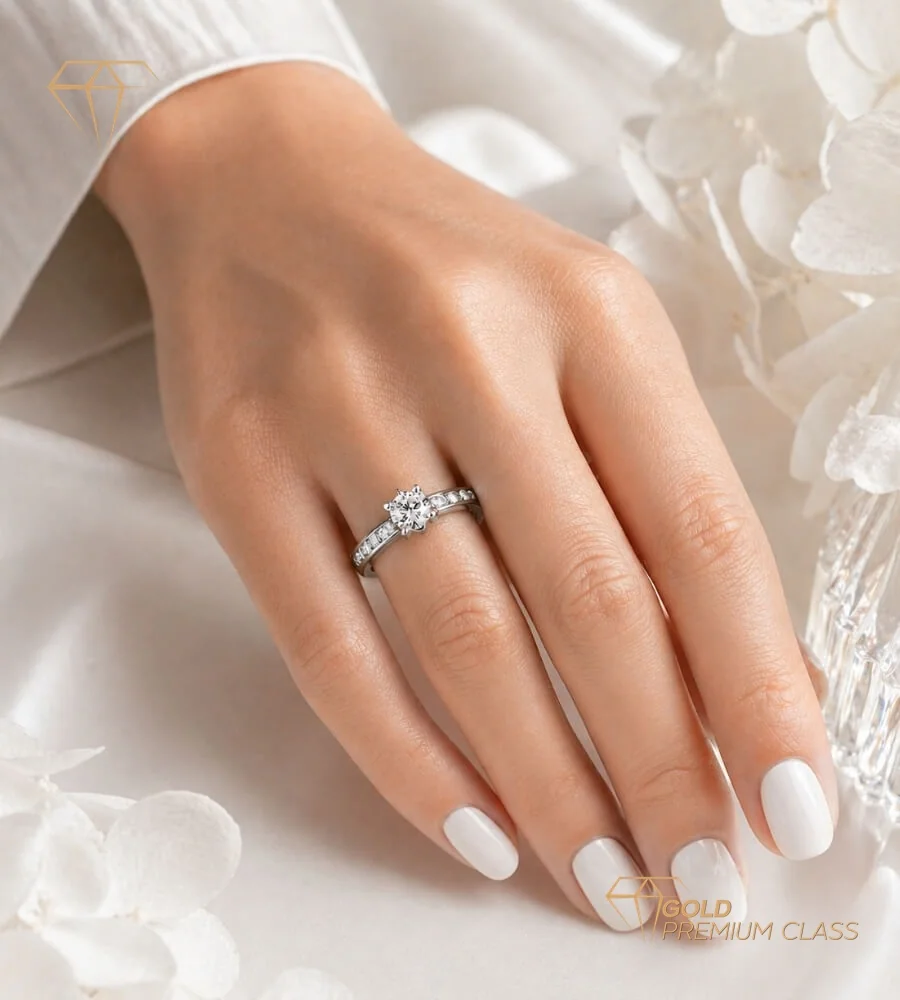 Anillo Pasión Oro Blanco 9k — look 3