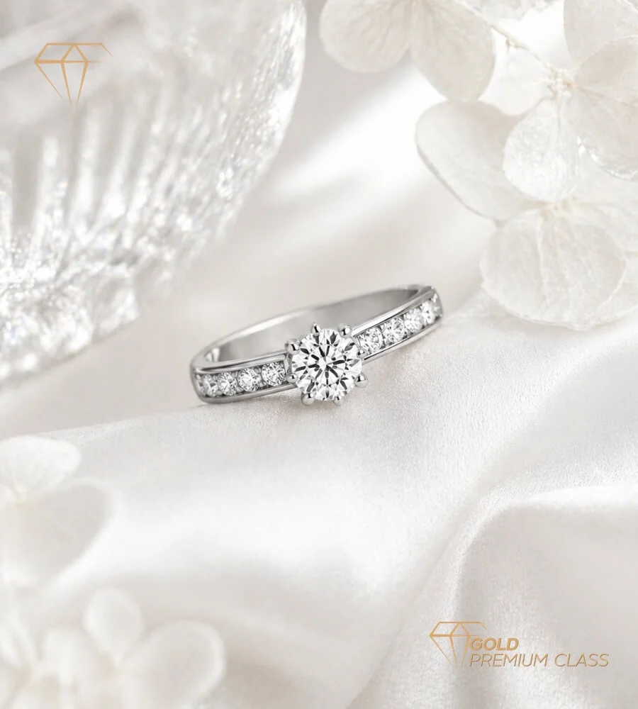Anillo Pasión Oro Blanco 9k — look 5