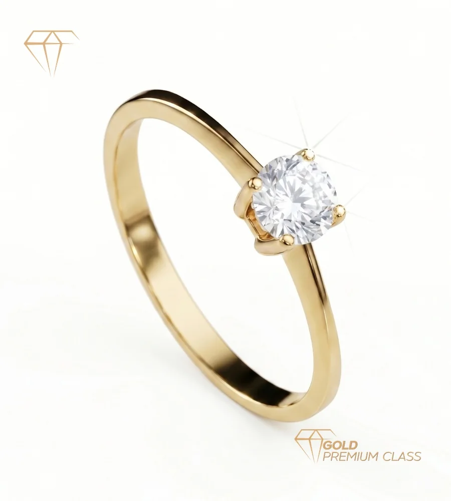 Anillo Solitario Oro 18k — versión 4