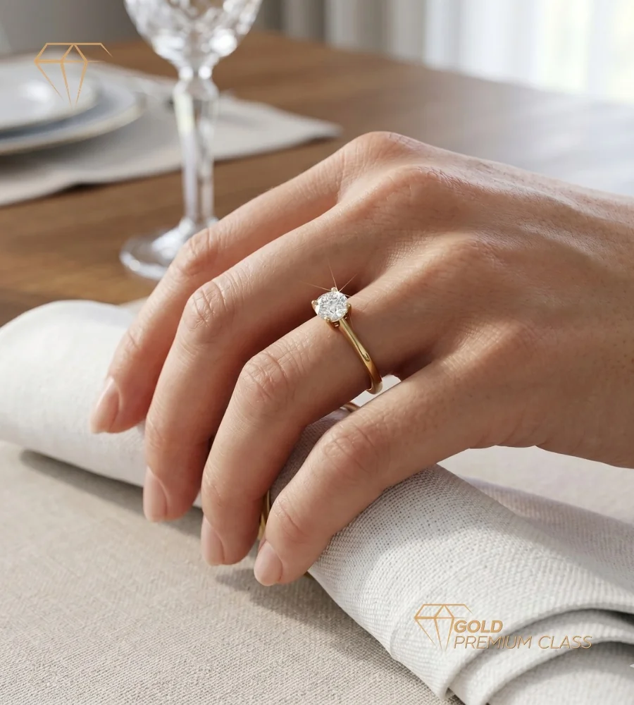 Anillo Solitario Oro 18k — versión 5