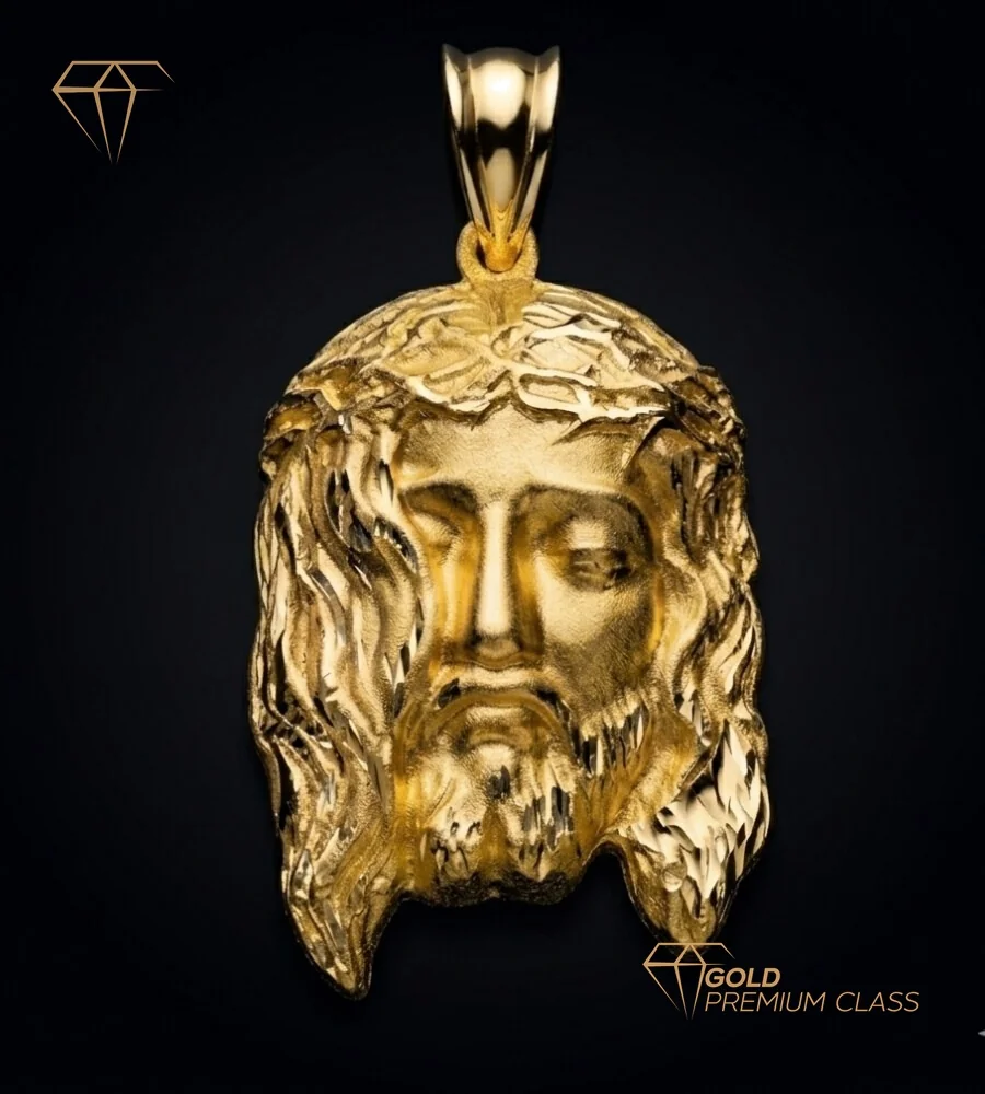 Colgante Cabeza Cristo Oro 18k — vista 4