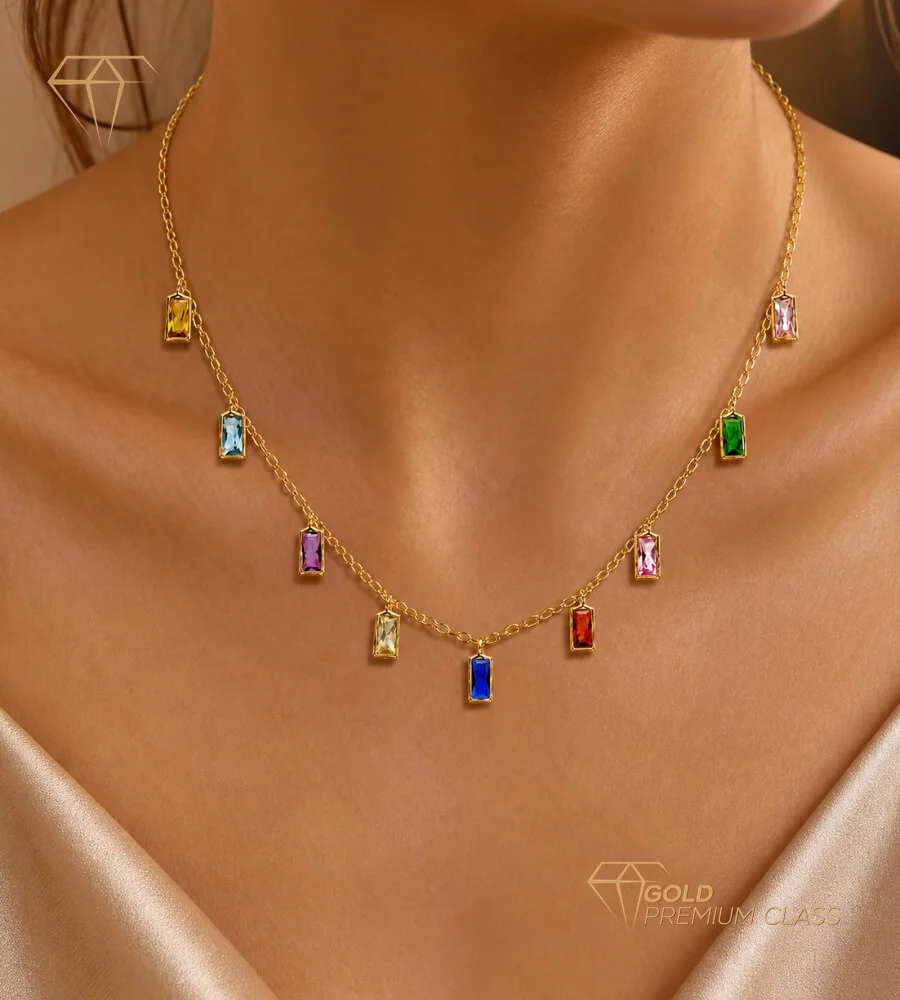 Colgante Las Vegas Collar Cóctel Oro 18k — vista 1