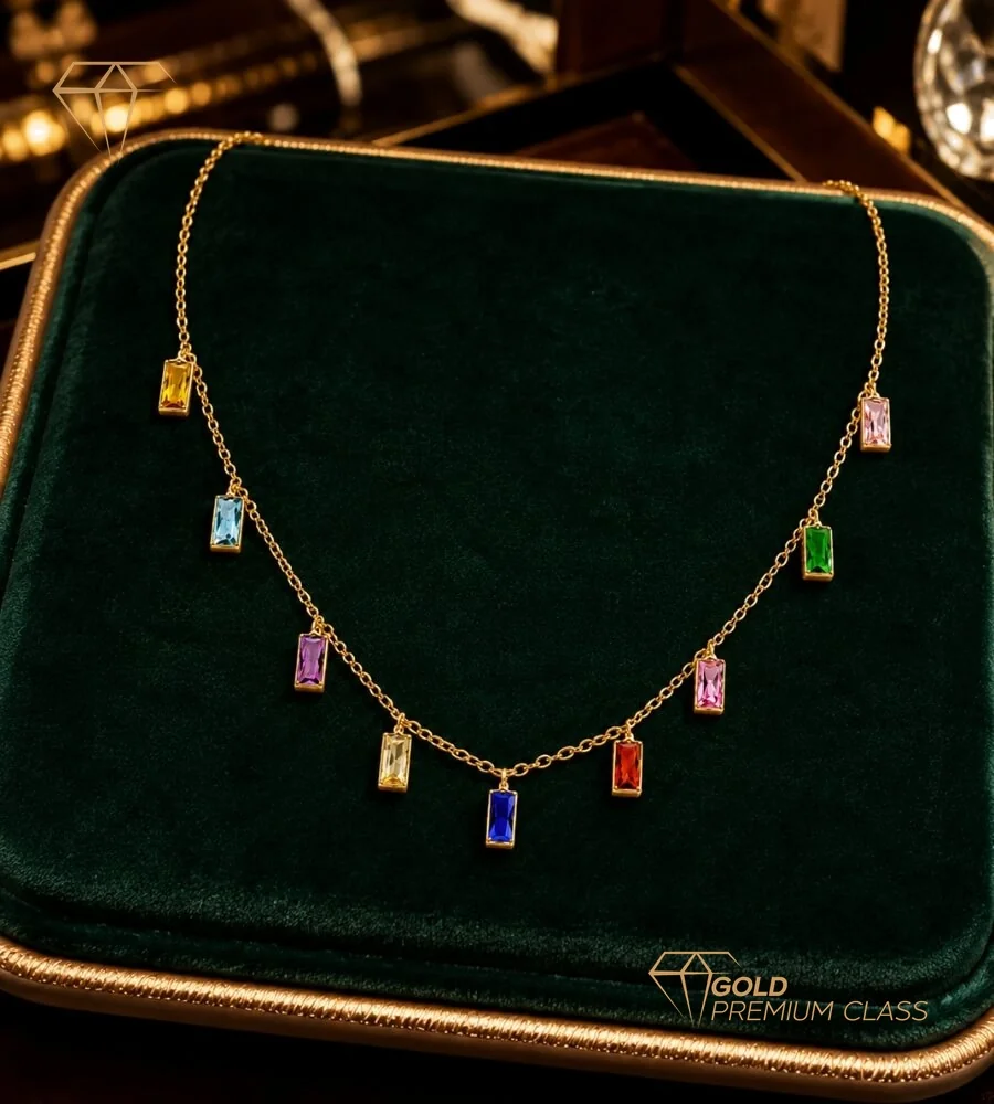 Colgante Las Vegas Collar Cóctel Oro 18k — vista 3