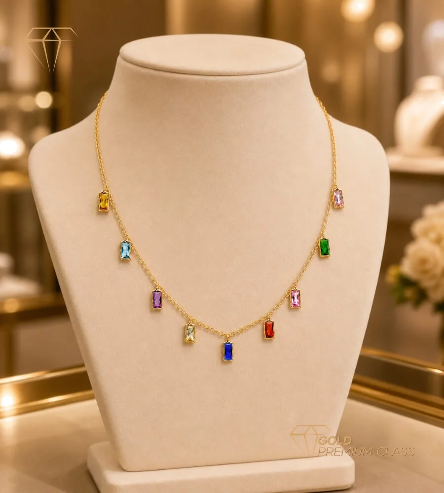 Colgante Las Vegas Collar Cóctel Oro 18k — vista 4