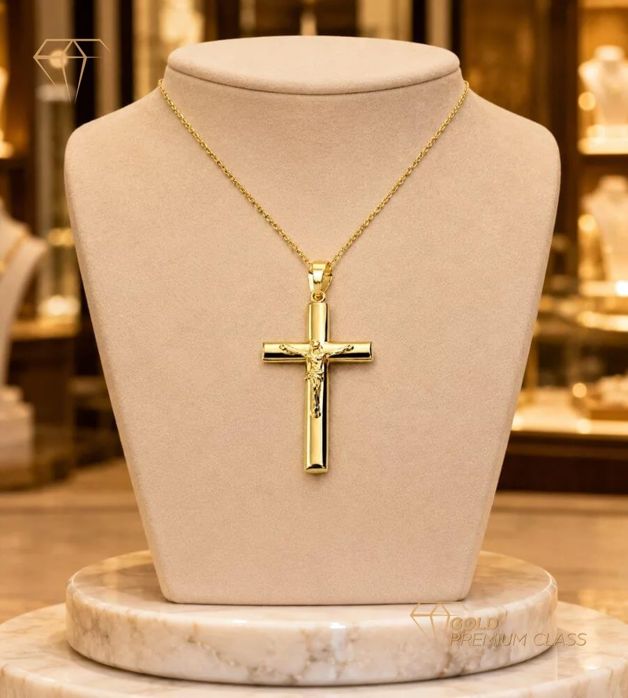Cruz Cristo Oro 18k — vista 3
