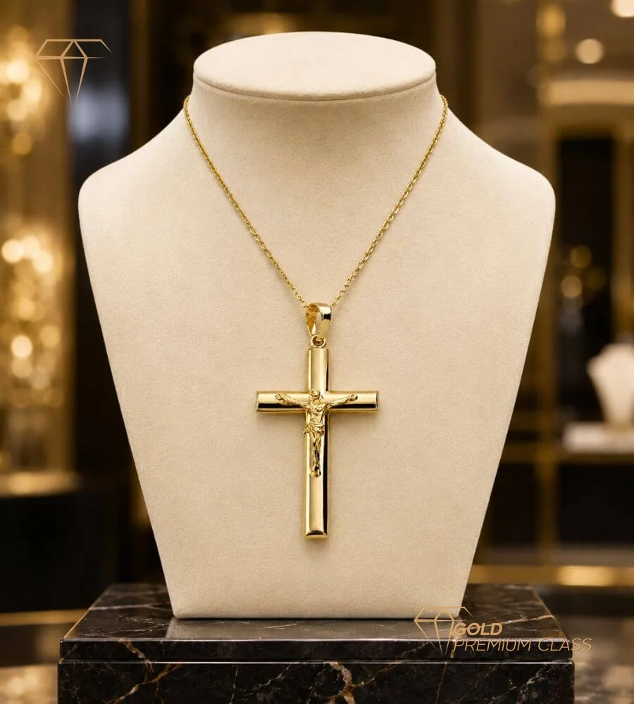Cruz Cristo Oro 18k — vista 4