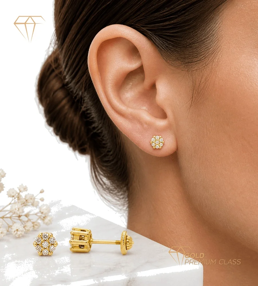 Pendientes Cuajo Oro Amarillo 9k — vista 1