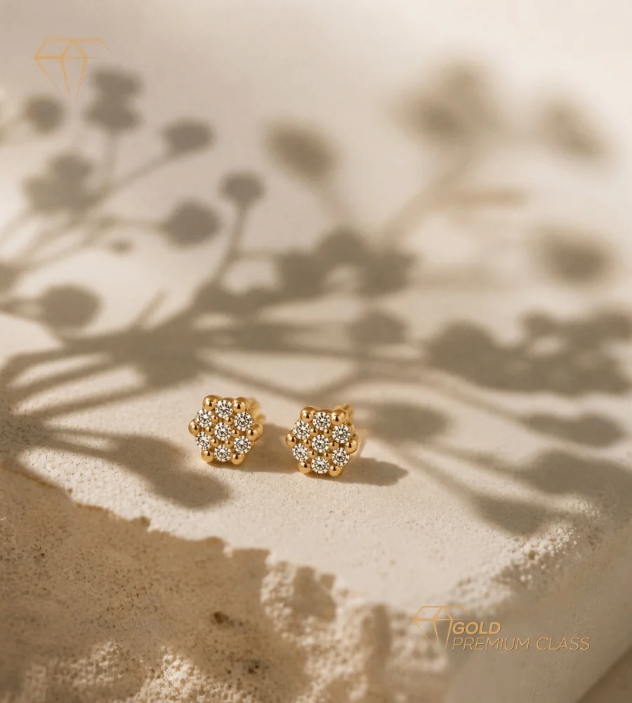 Pendientes Cuajo Oro Amarillo 9k — vista 4