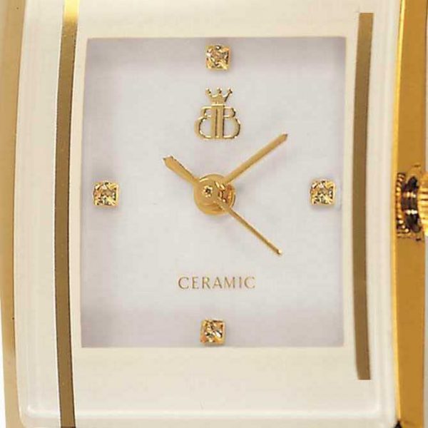 Reloj Eternal — Oro primera ley y cerámica blanca con esfera de nácar — Vista 5