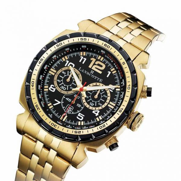 Reloj London — Cronógrafo bicolor acero quirúrgico y oro 18K — Vista 5