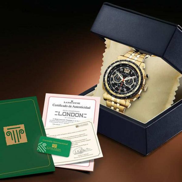 Reloj London — Cronógrafo bicolor acero quirúrgico y oro 18K — Vista 3