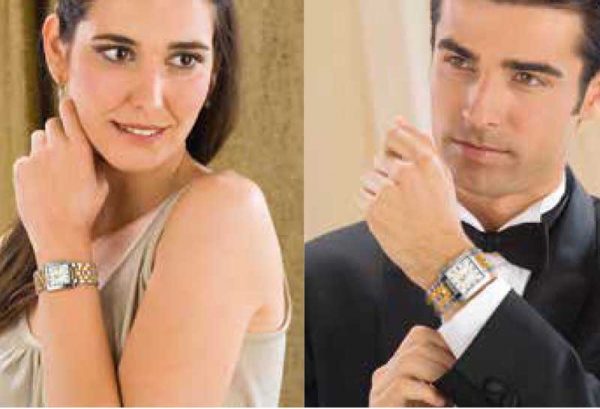 Relojes Caramelo — Pareja coordinada en acero 316 bicolor — Vista 4